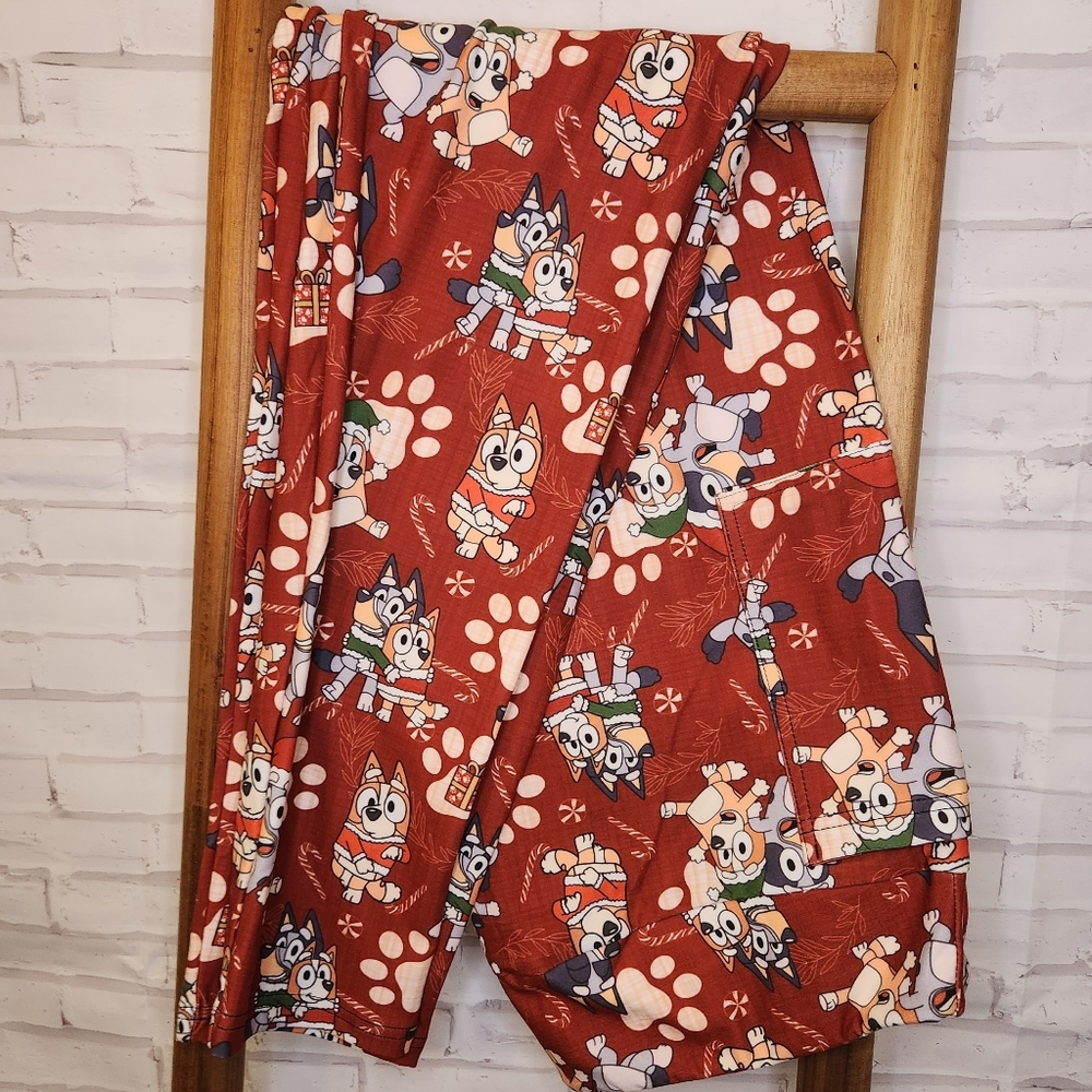 FESTIVE BLUEY leggings